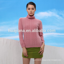 2016 new design woman's turtleneck sweater